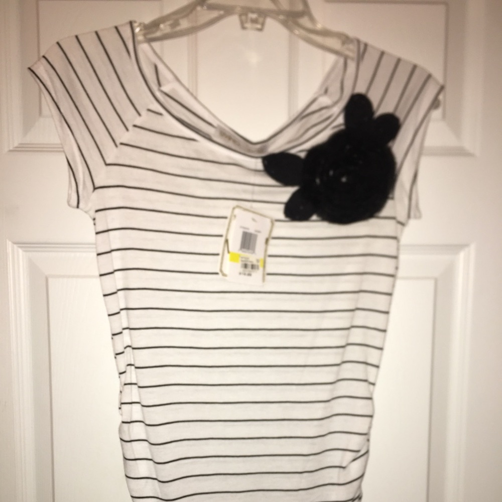 Stripped scoop neck - short sleeve
